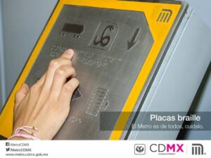 Sistema de braile del metro de la ciudad de mexico (CDMX)